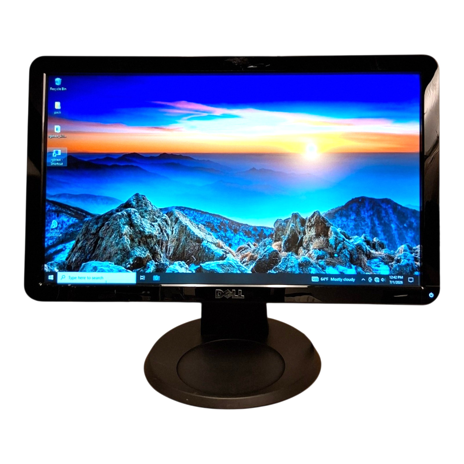 Dell IN1910Nf 18.5" Widescreen LCD Monitor VGA 1366x768 Desktop Display