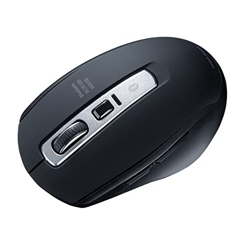 Sanwa Supply Silent Bluetooth 5.0 Blue LED Mouse Black MA-BTBL162BK