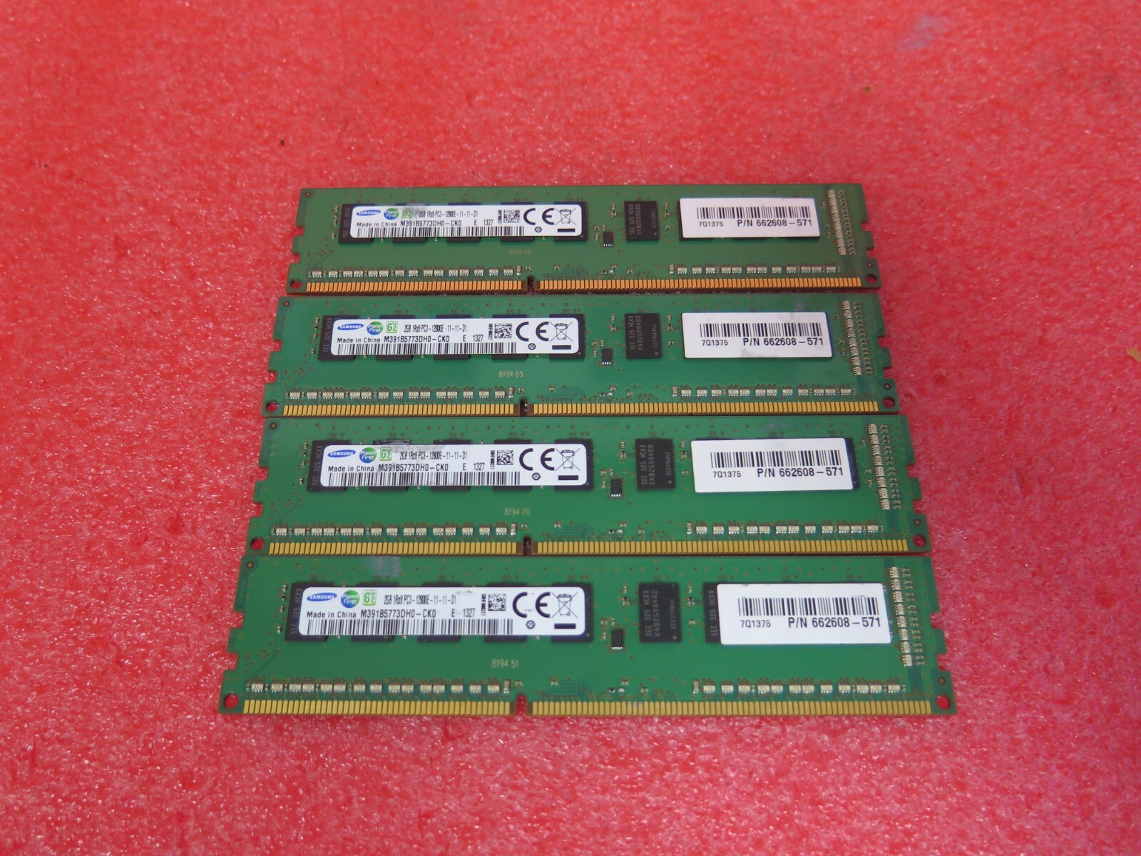  HP 8GB (4x 2GB) PC3-12800E DDR3 1333MHz ECC Server Memory
