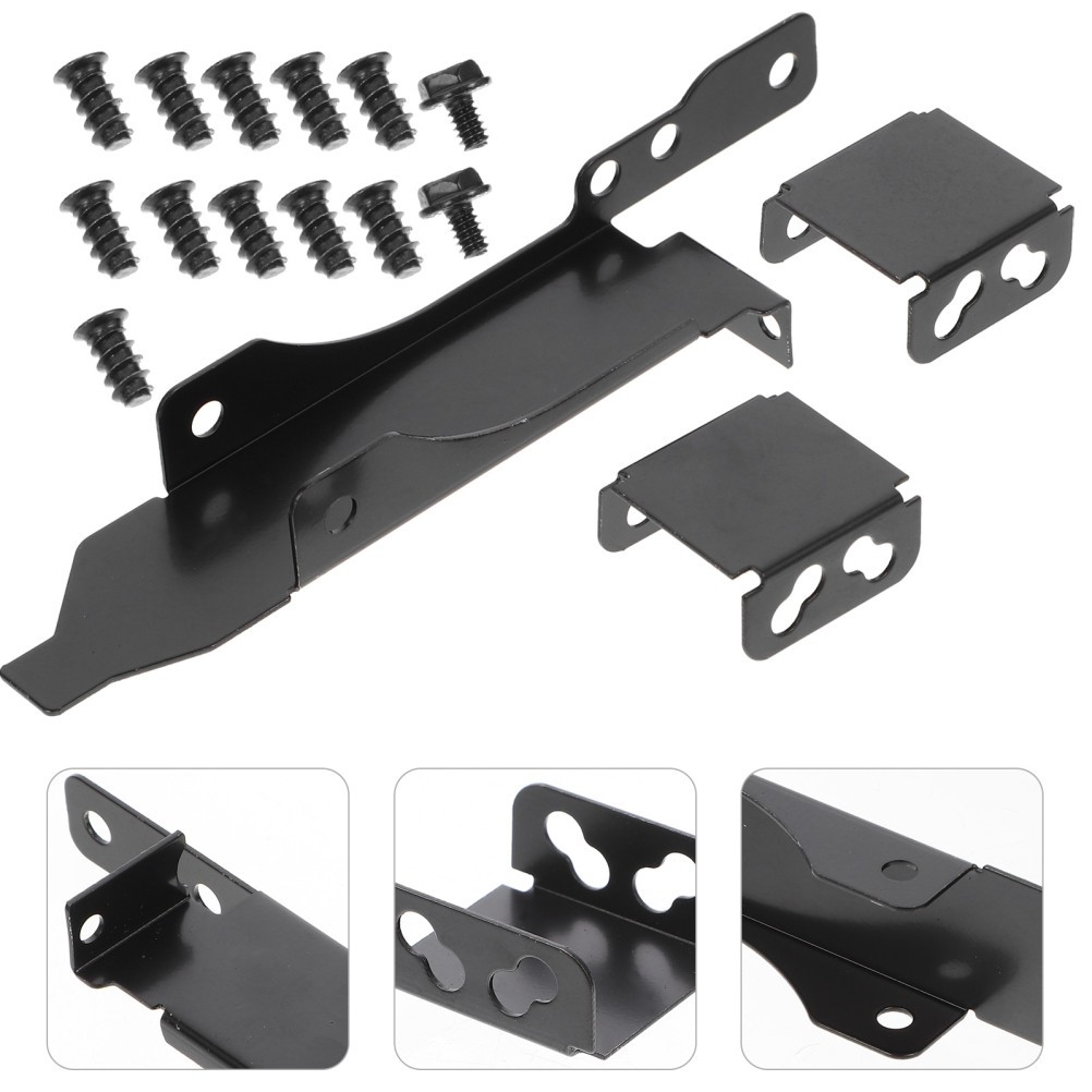 Black Iron Computer Pci Slot Holder Dual Fan Mount Rack for Graphic Cards