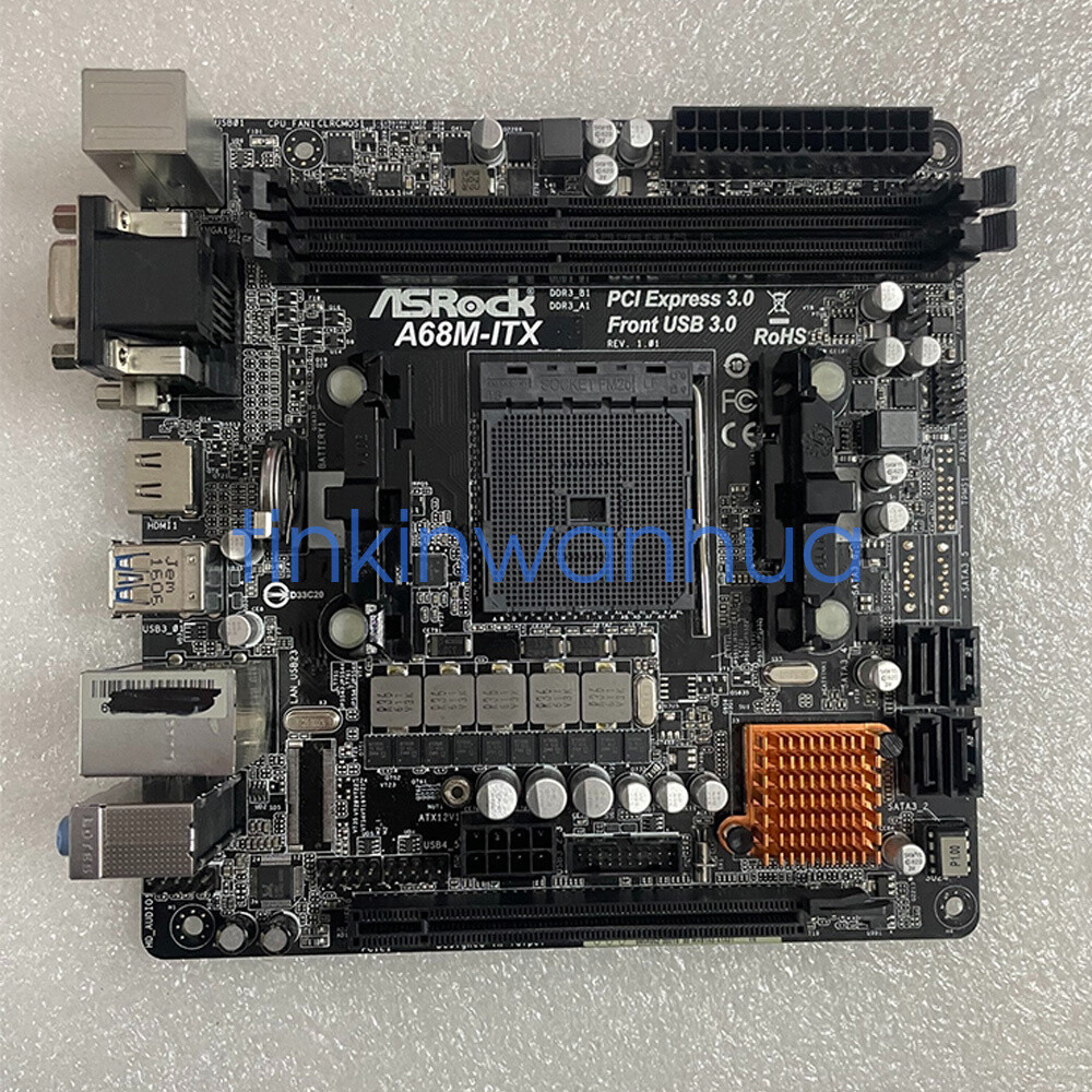For ASRock A68M-ITX Motherboard Socket FM2+ DDR3 DVI-D+ Mini-ITX