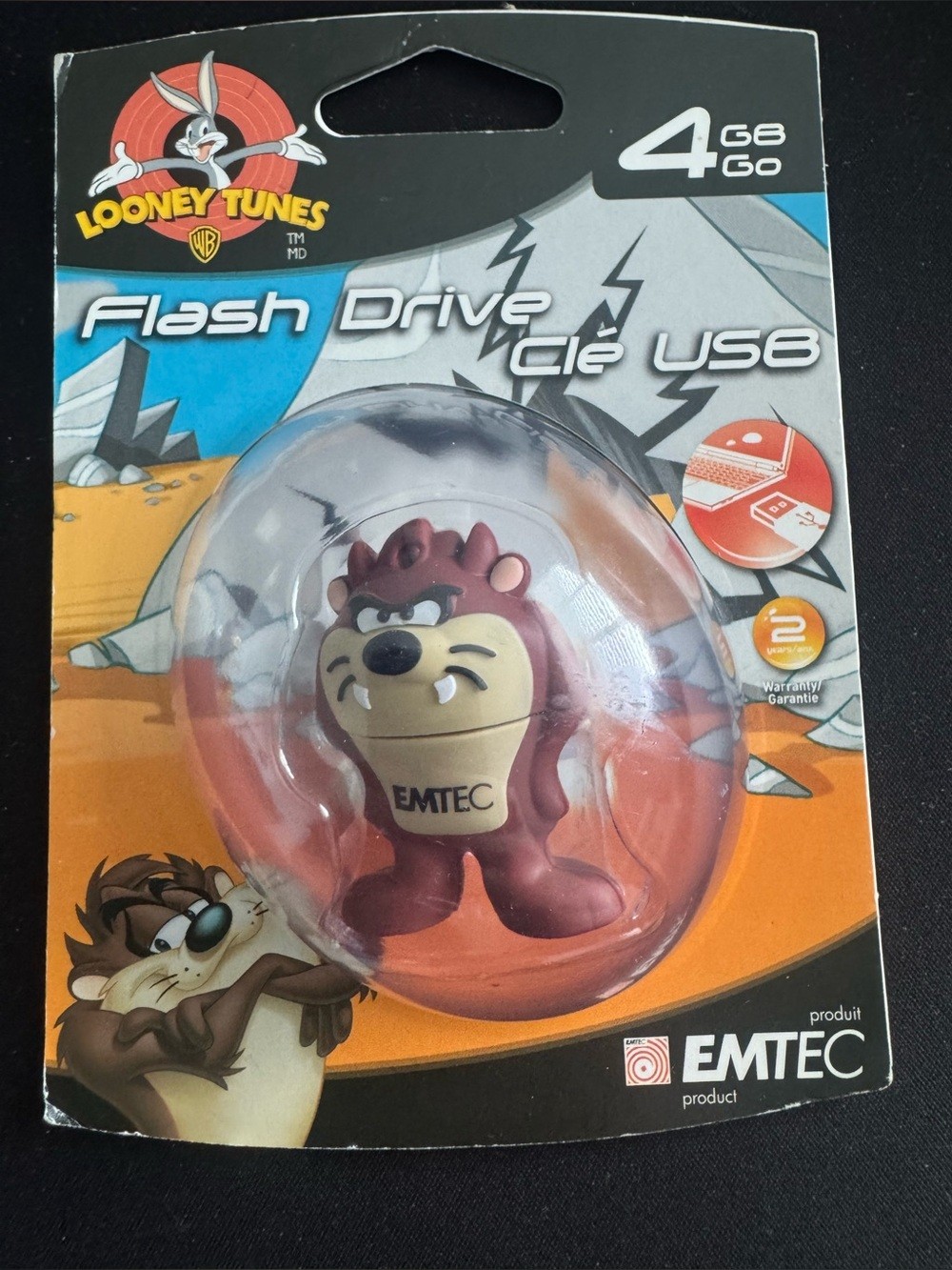 New Sealed EMTEC Looney Tunes Tasmanian Devil Taz 4GB USB Flash Drive