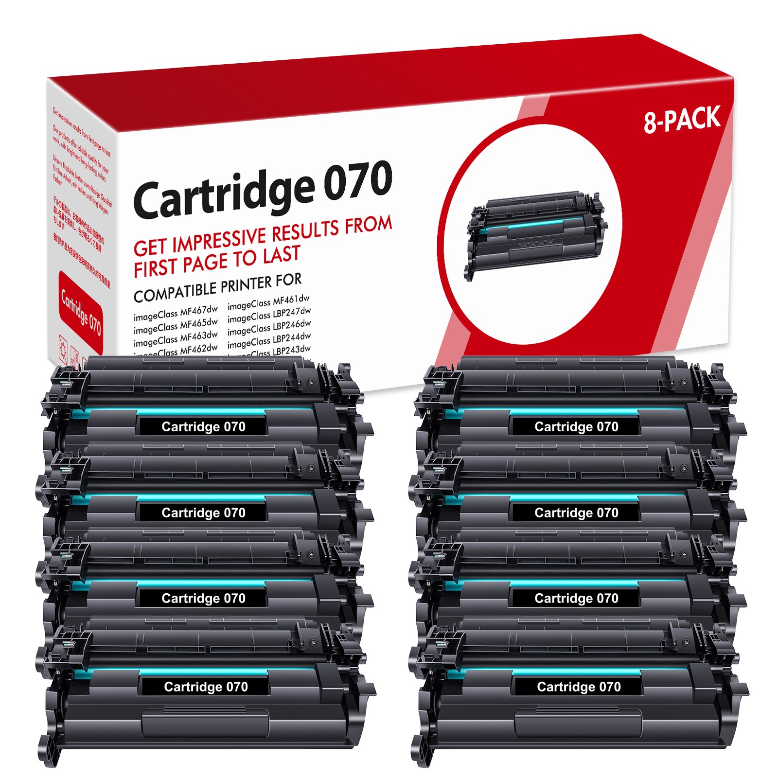 CRG-070 Toner Cartridge for Canon imageCLASS MF465dw LBP247dw LBP246dw MF460 LOT