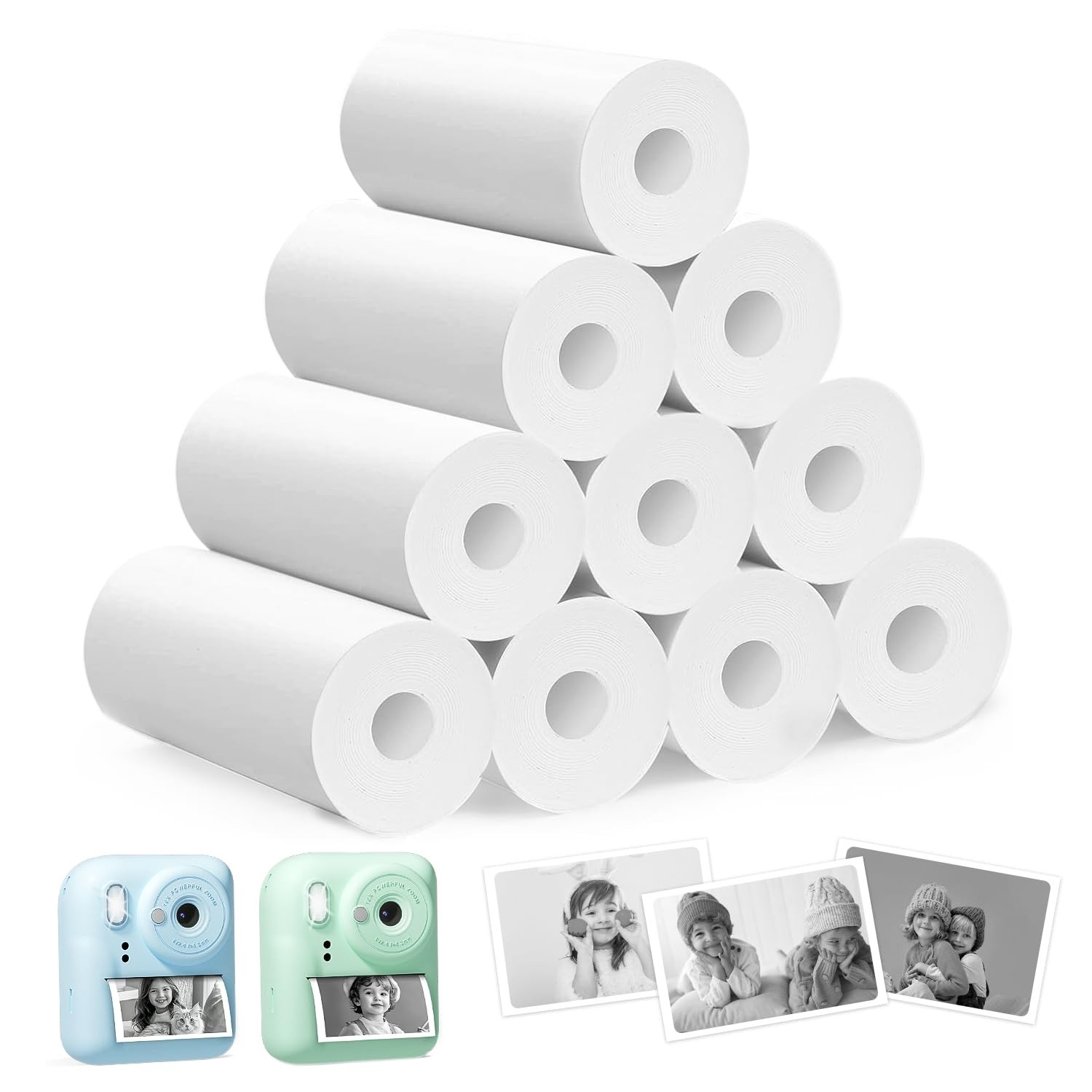 10 Rolls Instant Camera Refill Print Paper For Most Kids Instant Camera