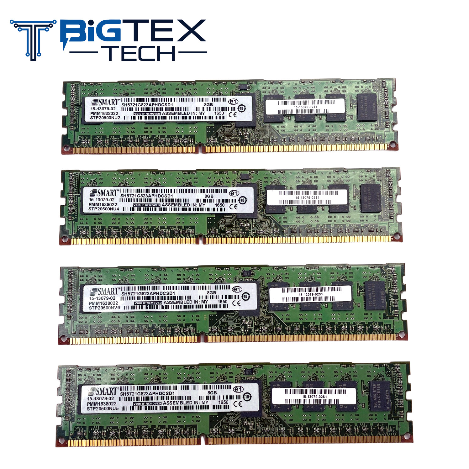 32GB (4x8GB) SMART 15-13079-02 DDR3-1600 PC3-12800R ECC RDIMM Cisco UCS RAM Lot