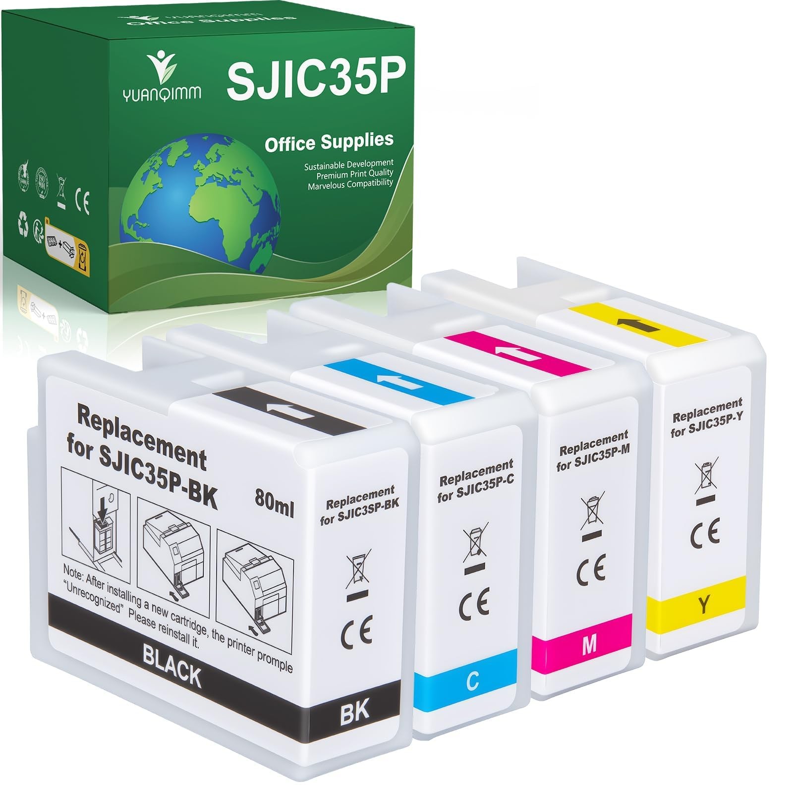 SJIC35P High Capacity ink cartridges, (SJIC35P-BK/SJIC35P-C/SJIC35P-M/SJIC35P-Y)