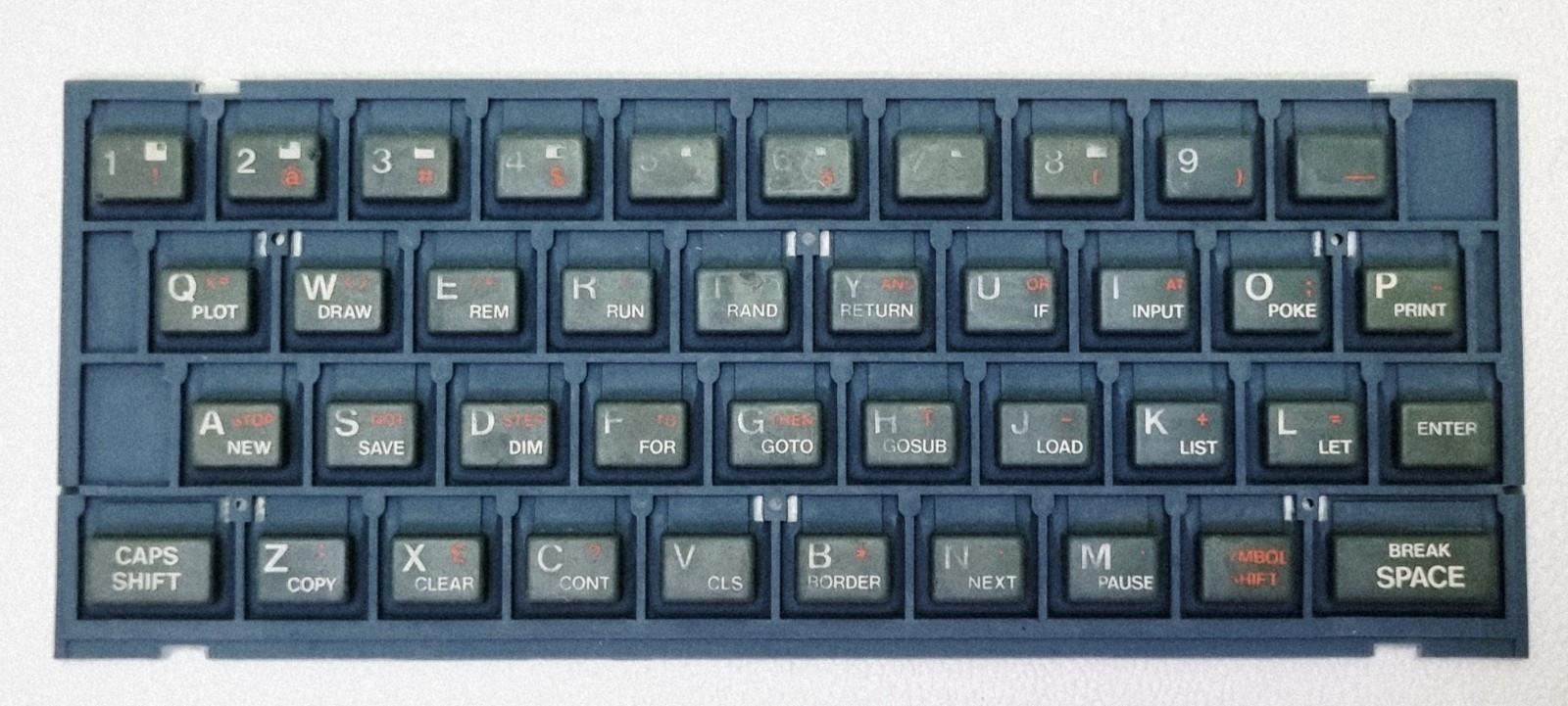 Original Sinclair ZX Spectrum Rubber Keyboard Mat - For Parts only