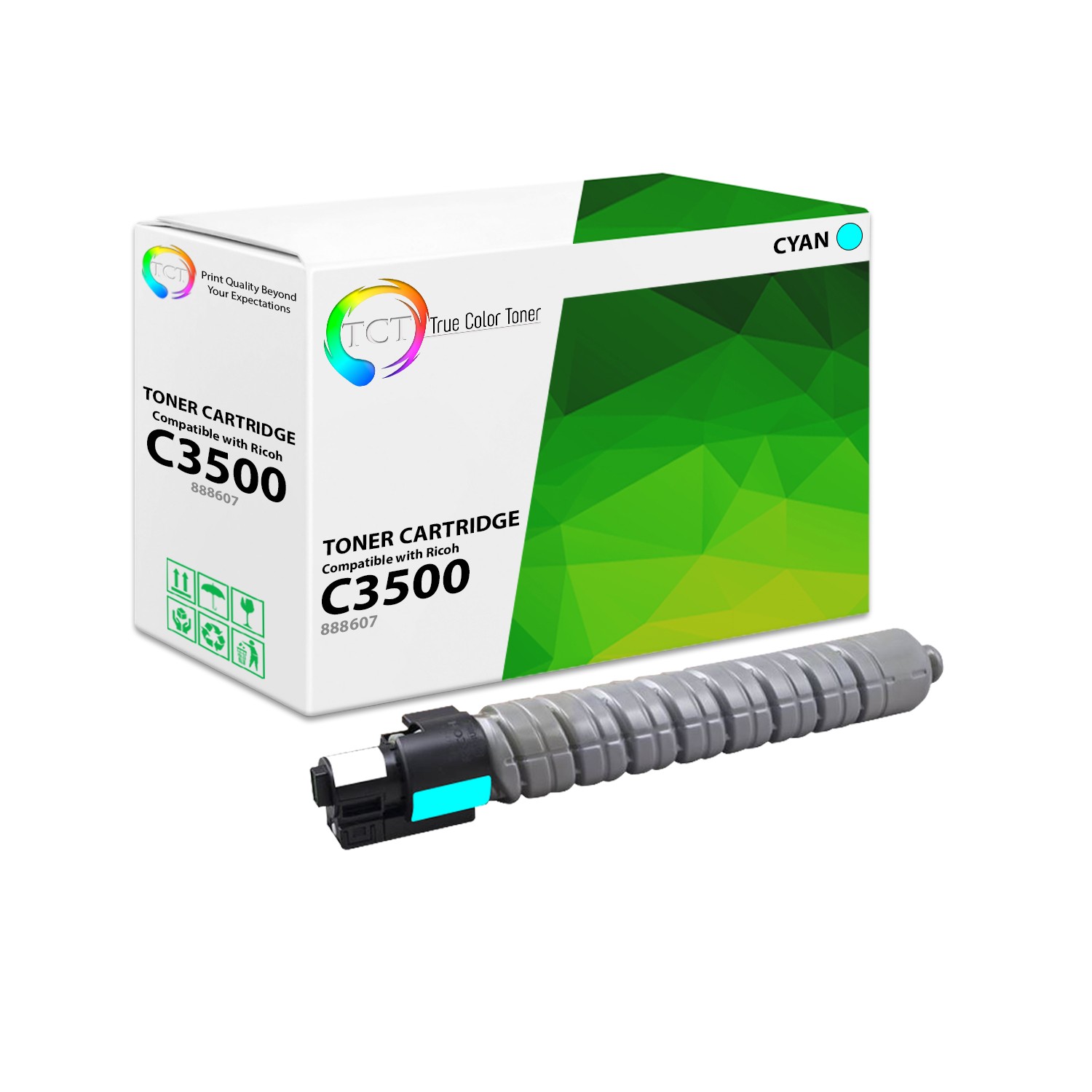 TCT Premium C3500 Cyan for Ricoh Aficio MP C3500 C4500 Compatible Toner