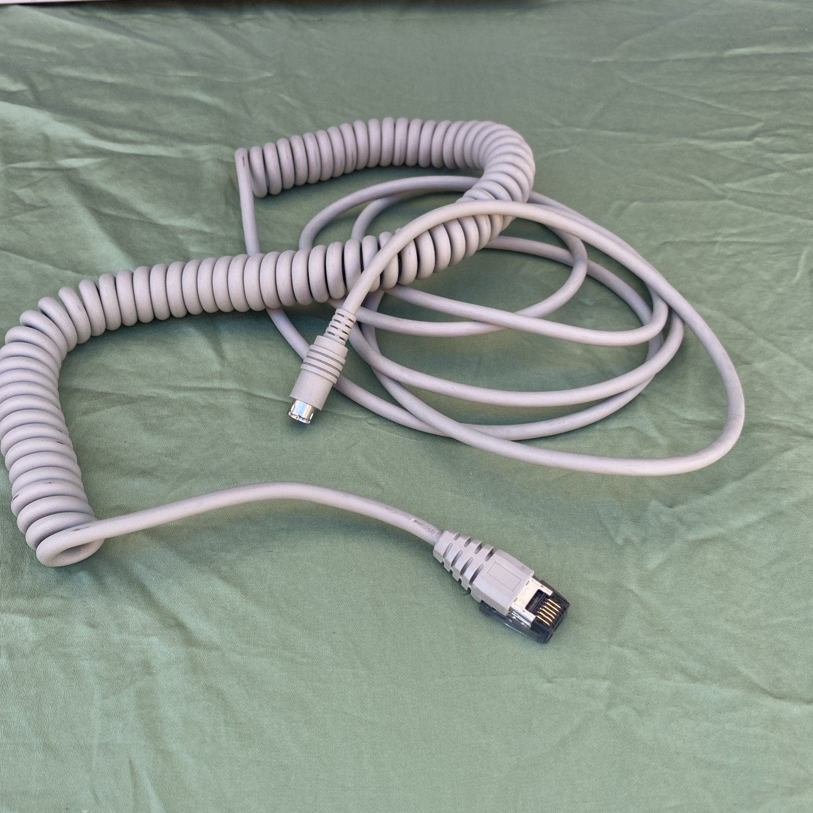 Authentic IBM 72X8537 Coiled Keyboard Cable with SDL to PS/2 4pin Din Connectors