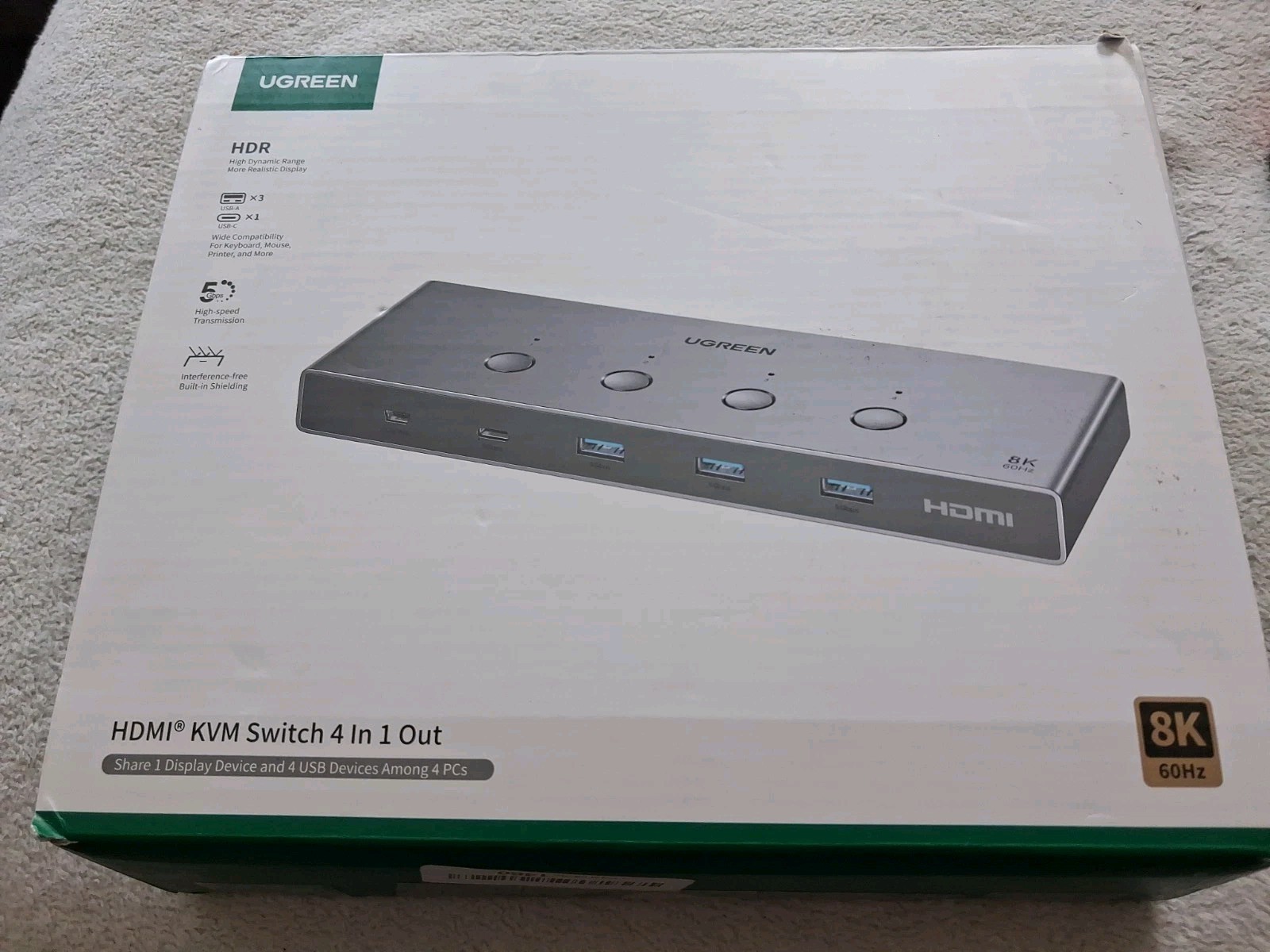 UGREEN HDMI KVM Switch 4 I 1 Out 