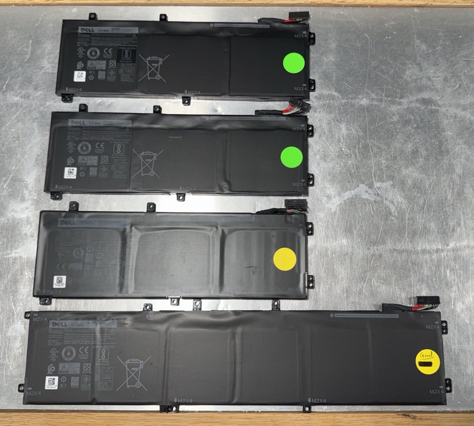 Lot Of 4 OEM Dell Precision XPS  97Wh 6GTPY + 56Wh H5H20 Battery for 5540 9570