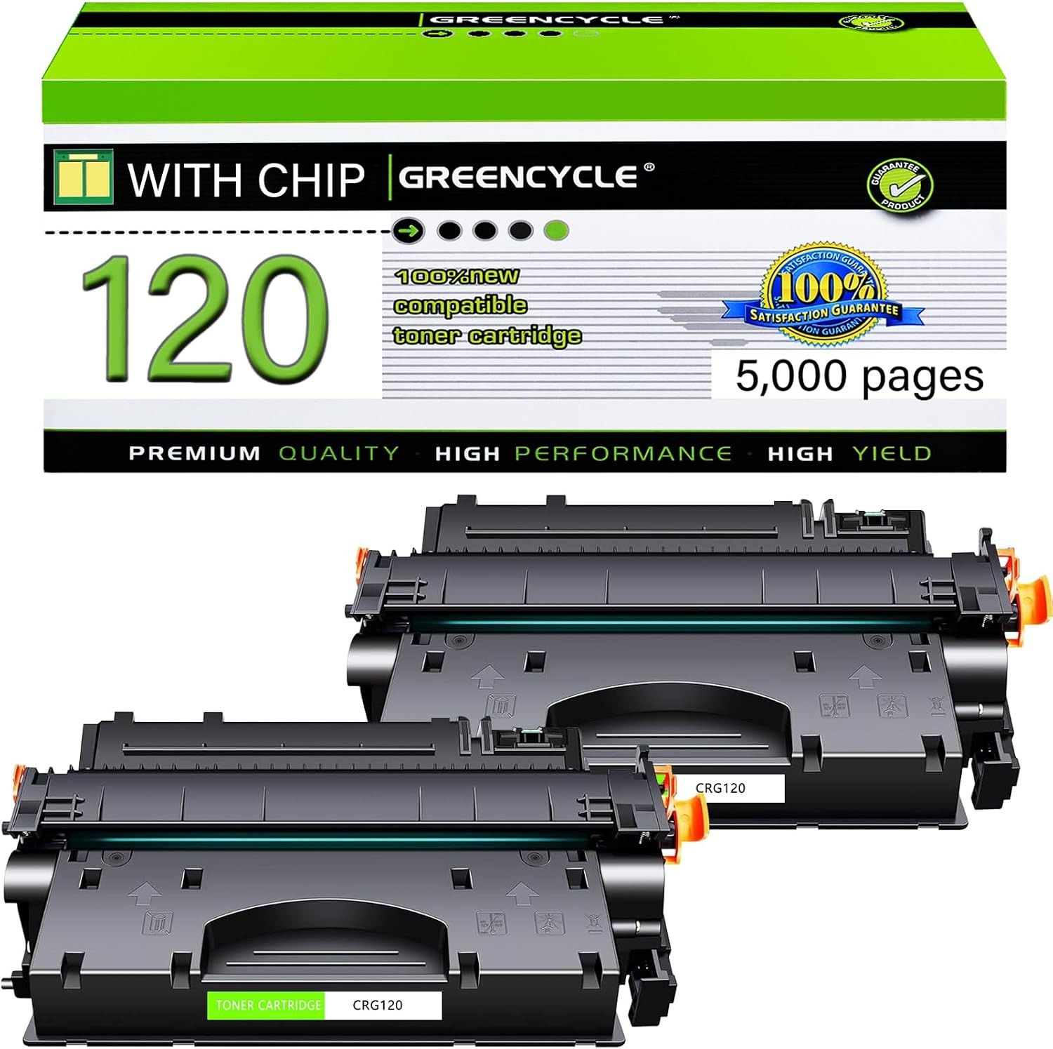 GREENCYCLE 2PK CRG-120 C120 Toner Cartridge Fit for Canon ImageClass D1320 D1350