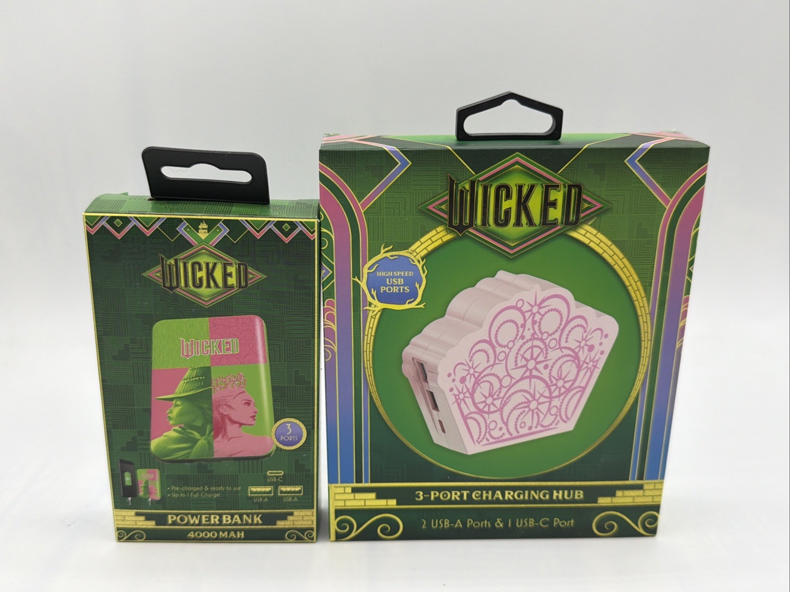 Wicked Movie Glinda Crown 3-Port USB Charging Hub & Power Bank 4000 MAH