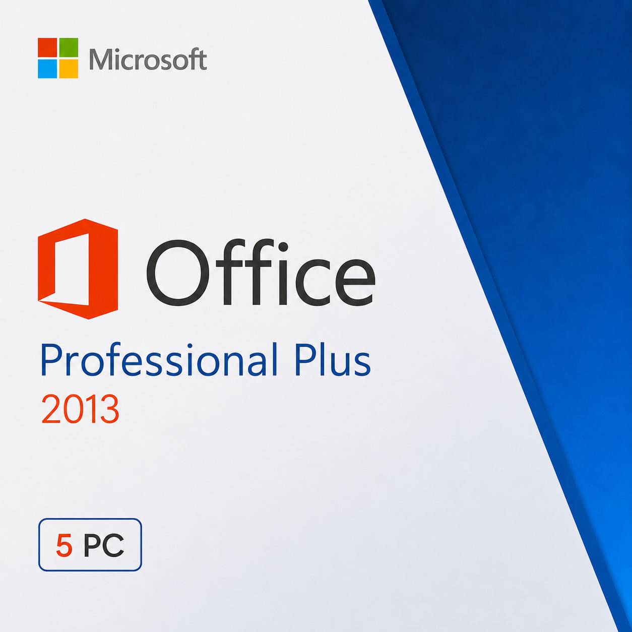 Office Profeesional Plus 2013 5 PC Retail Sealed Package