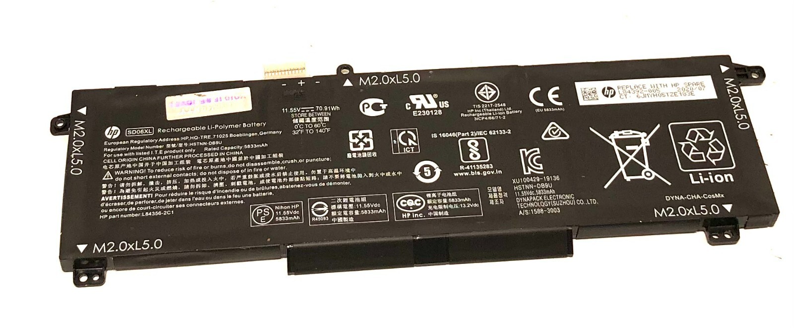 L84392-005 HP OMEN 15-EK 15-EN 11.55V 5833MAH 70.91WH Battery SD06XL Genuine