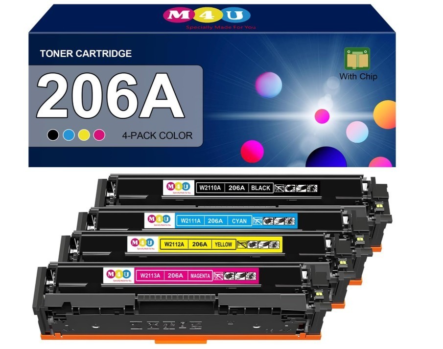 4PK 206A W2110A 206X Toner For HP Color Laserjet Pro MFP M283fdw M283fdn
