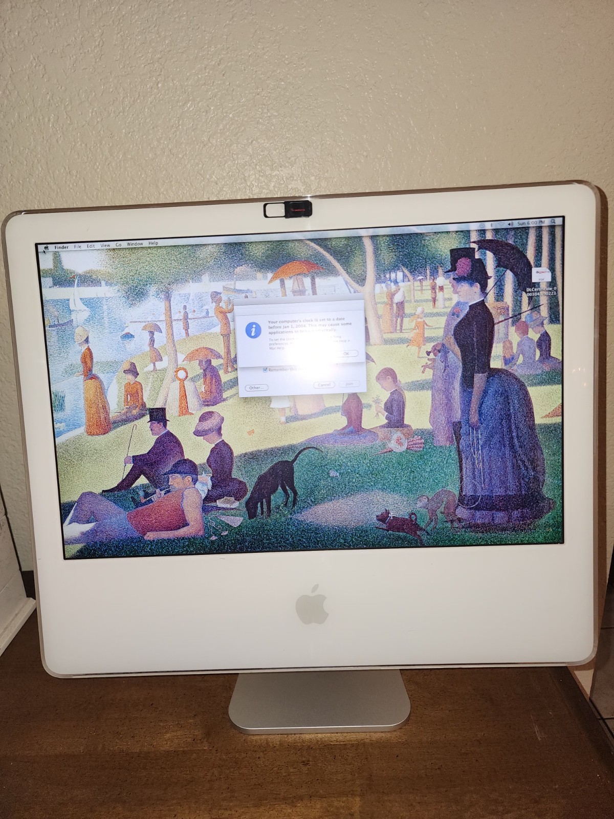 Apple iMac A1207 20" Desktop Computer(2006) 20/2.16/128VRAM/2X16B/250/SD/WLKM