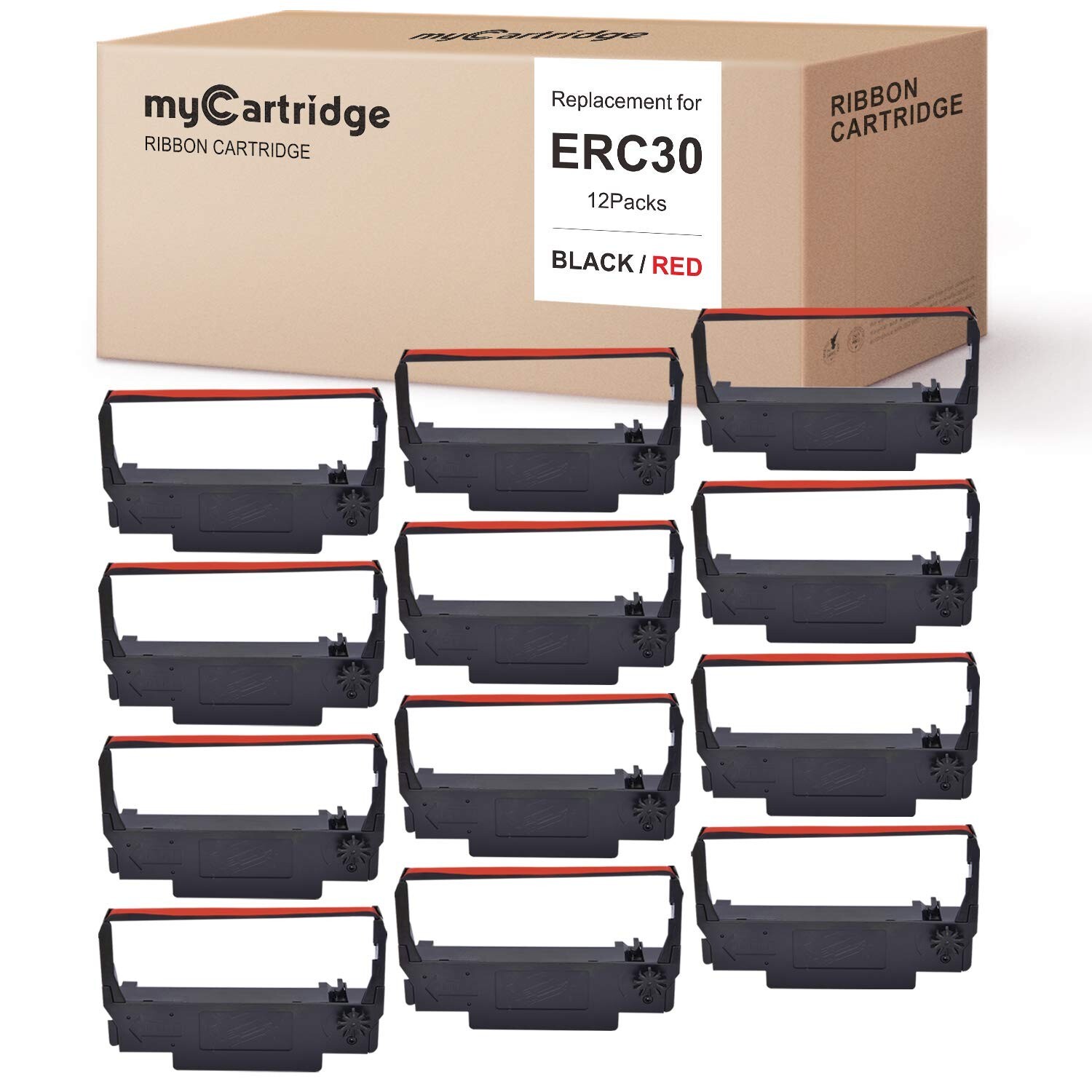 myCartridge ERC30 ERC30 ERC-30 ERC/30/34/38 B/R Compatible Ribbon Cartridge f...