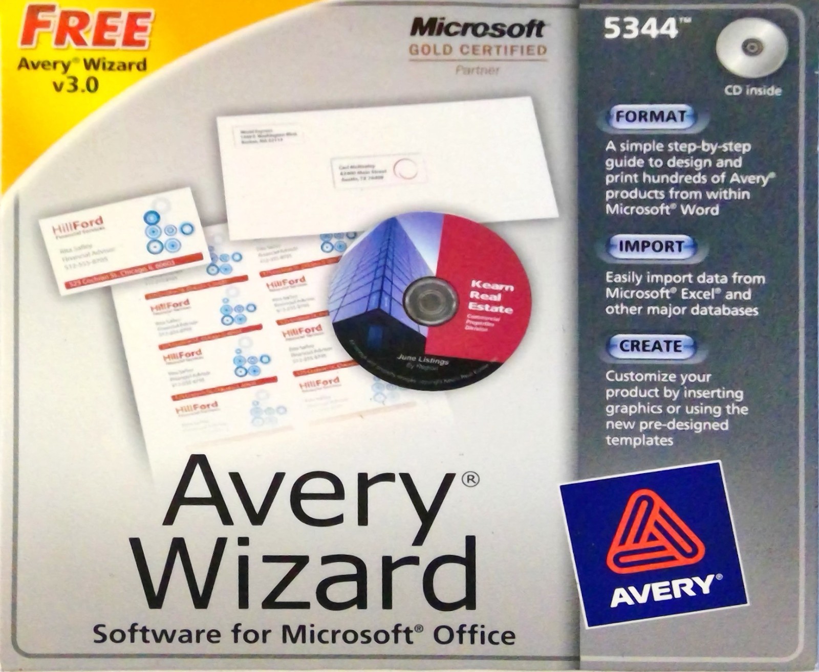LIKENEW Avery Wizard CD 5344 for Microsoft Office Windows Vista XP 2000 ME 98