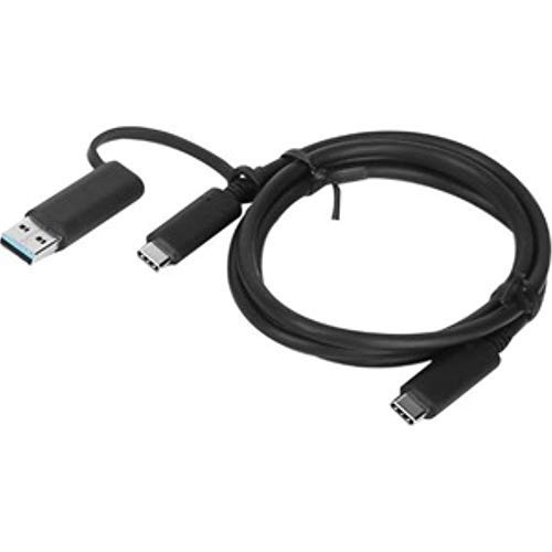 Lenovo USB-C USB-A Cable 1m 100W 10Gbps High Speed Black 4X90U90618