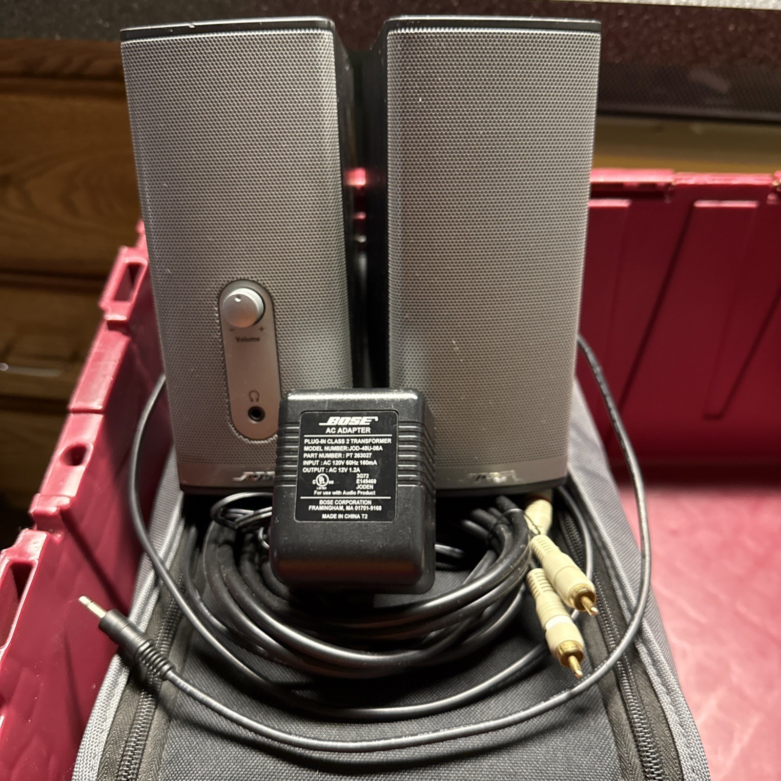 Bose Companion 2 Series II Wired Computer Speaker System Silver, Power RCA Cable