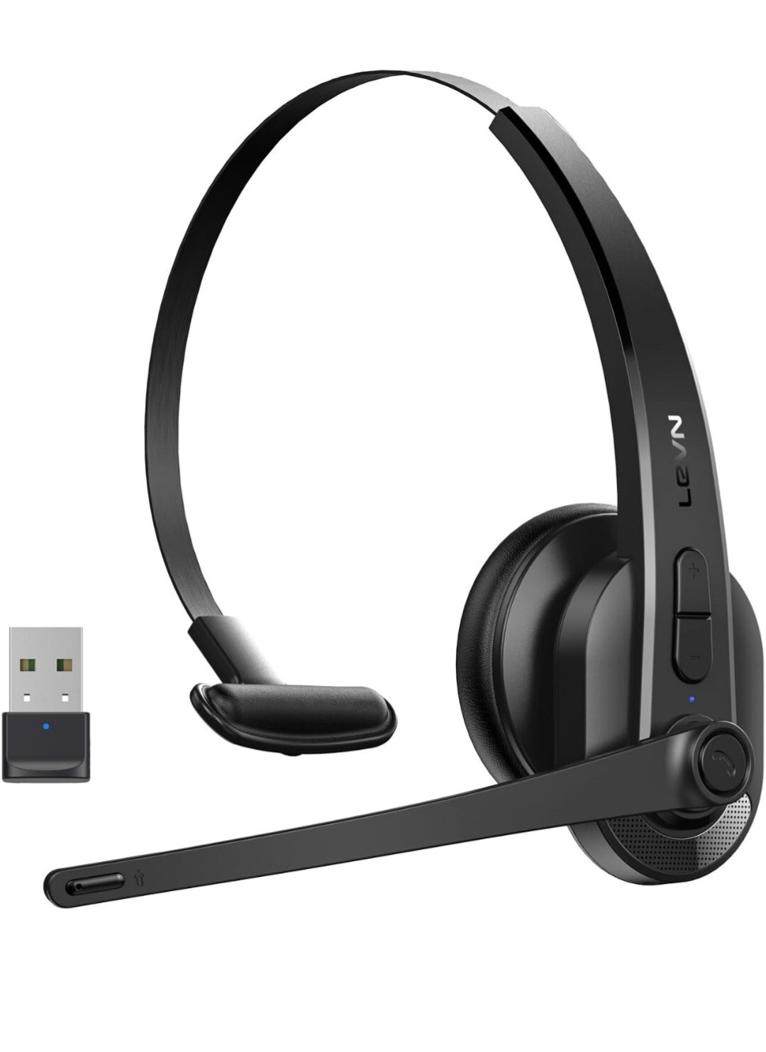 LEVN Wireless Headset with Mic for Work, Bluetooth Headset with Microphone...