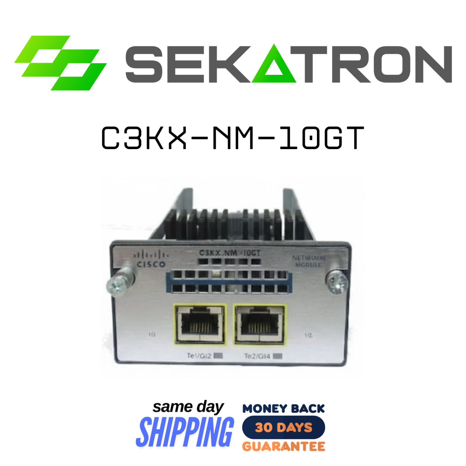 🔌 Cisco C3KX-NM-10GT • 2-Port 10GBASE-T Network Module • ⚡FastShip