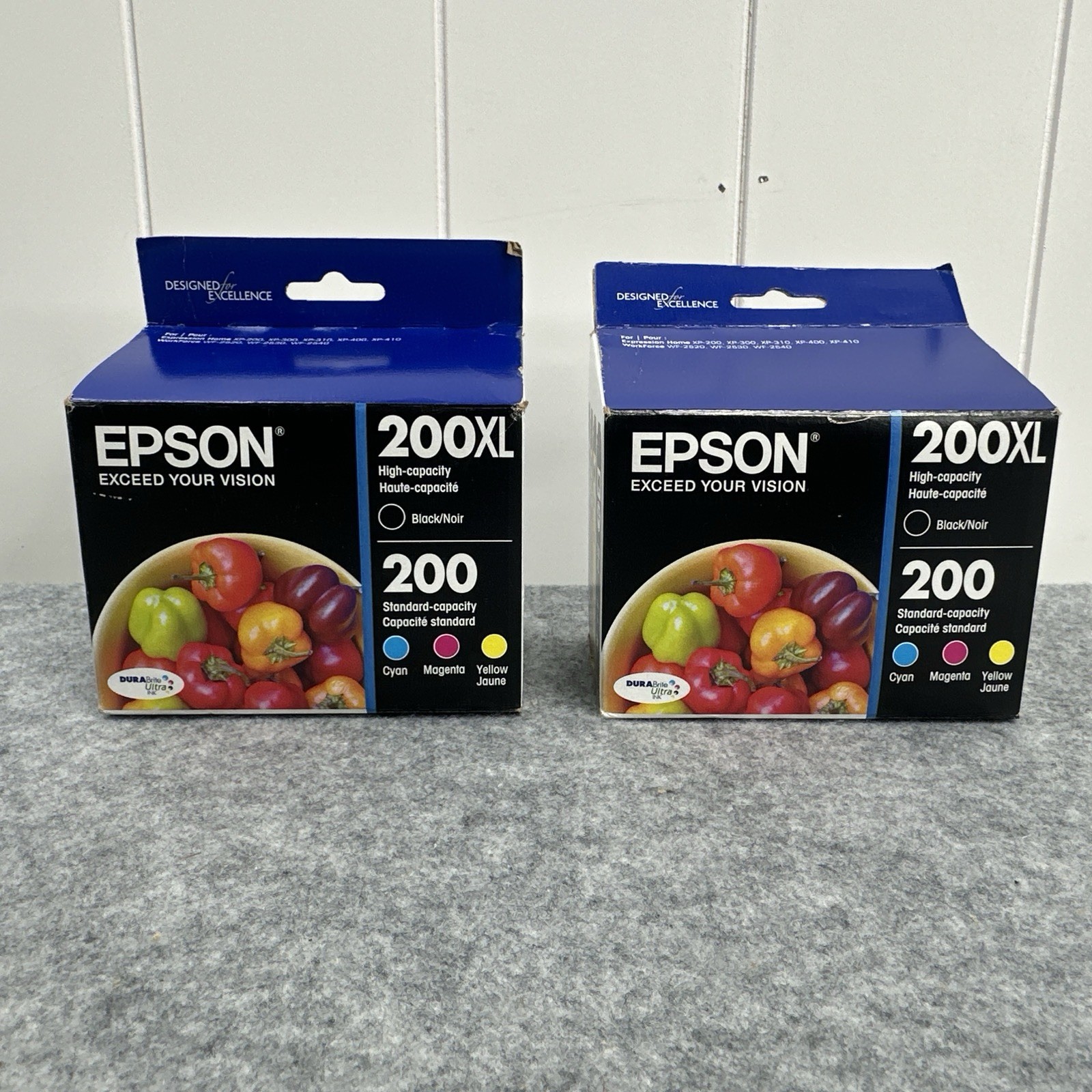 Brand New Epson 200XL Black 200 Cyan Magenta Yellow  (PACK OF 2) - Exp: 03/2025