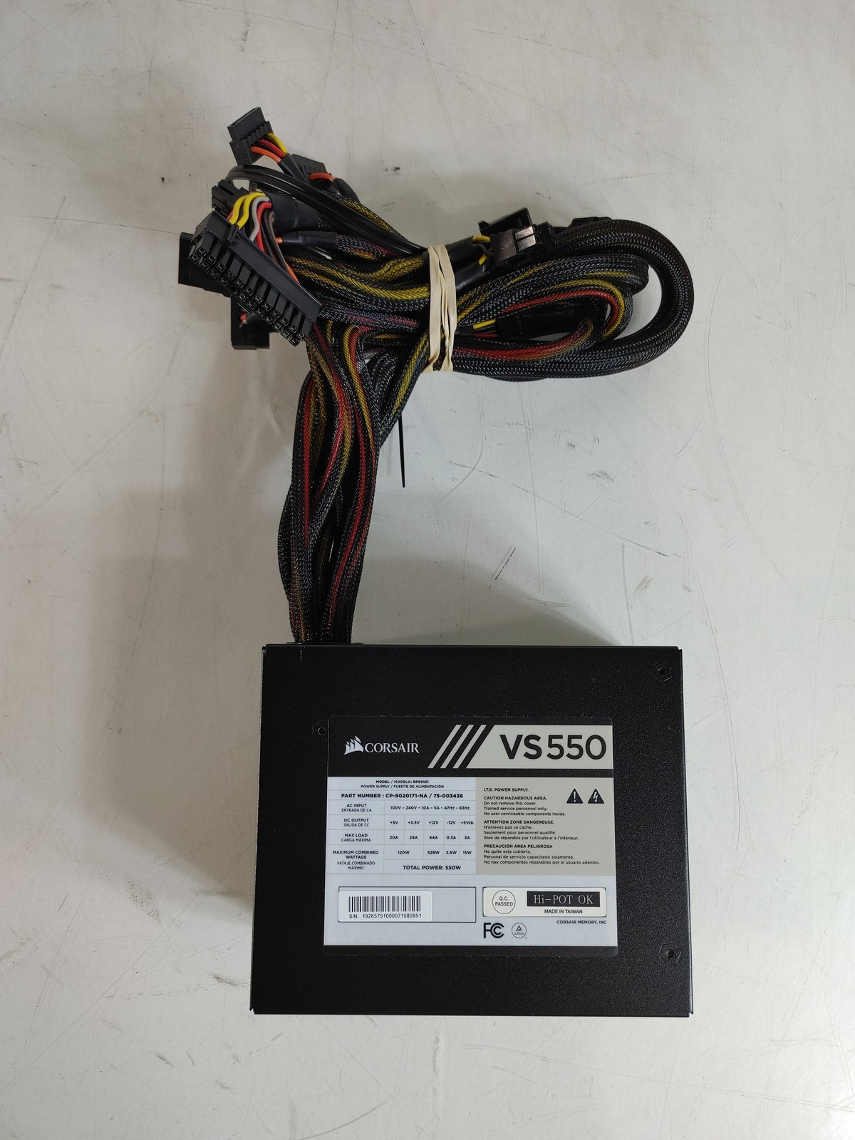 Corsair VS550 550 W 20+4 Pin ATX Desktop Power Supply CP-9020171-NA