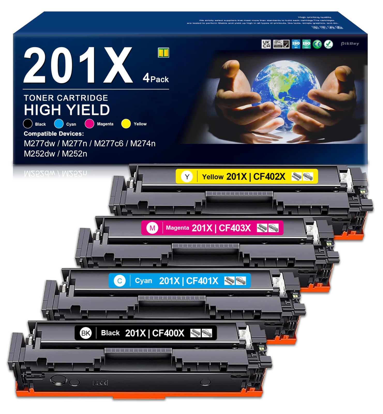** NEW HP Toner | 201X / 201A | Black / Color | High Yield | Compatible | 4-Pack