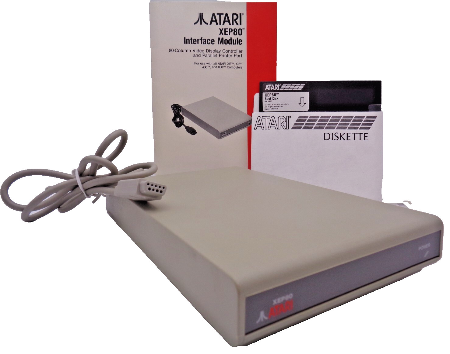 ATARI XL/XE -- INTERFACE MODULE XEP80/ 80 CHARACTER REPRESENTATION (ATARI) #WITH SOFTWARE