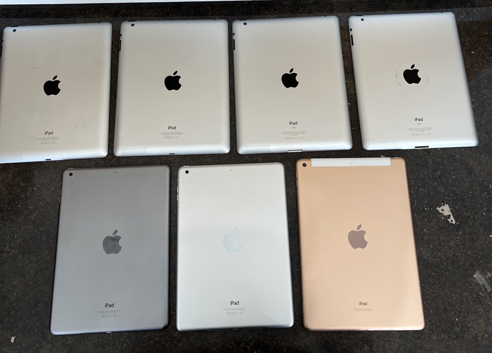 Lot of 7 Apple iPads - Mixed Gen 1-8 - AS-IS, FOR PARTS ONLY