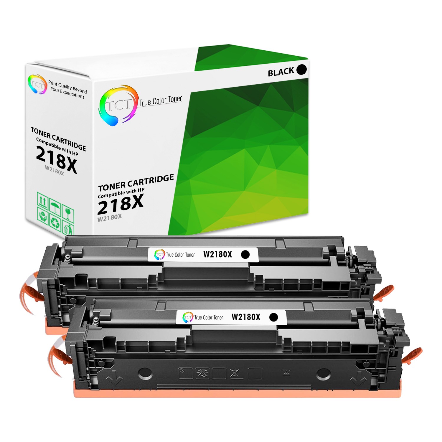 2 Pack TCT Premium 218X HY for Compatible HP LaserJet Pro 3201 Toner WITH CHIP