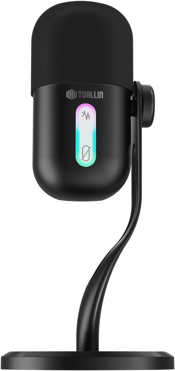 TOALLIN USB Condenser Microphone for Streaming Podcasting with Mute Button NEW