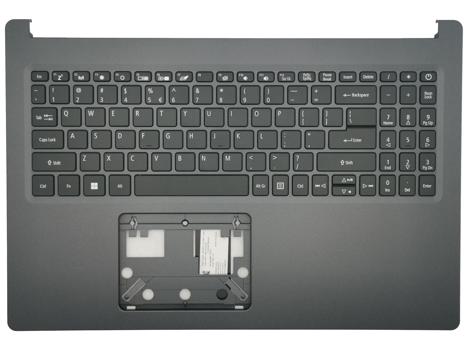 Acer Extensa A315-57G EX215-53G Palmrest Cover Keyboard Black 6B.HEDN7.030