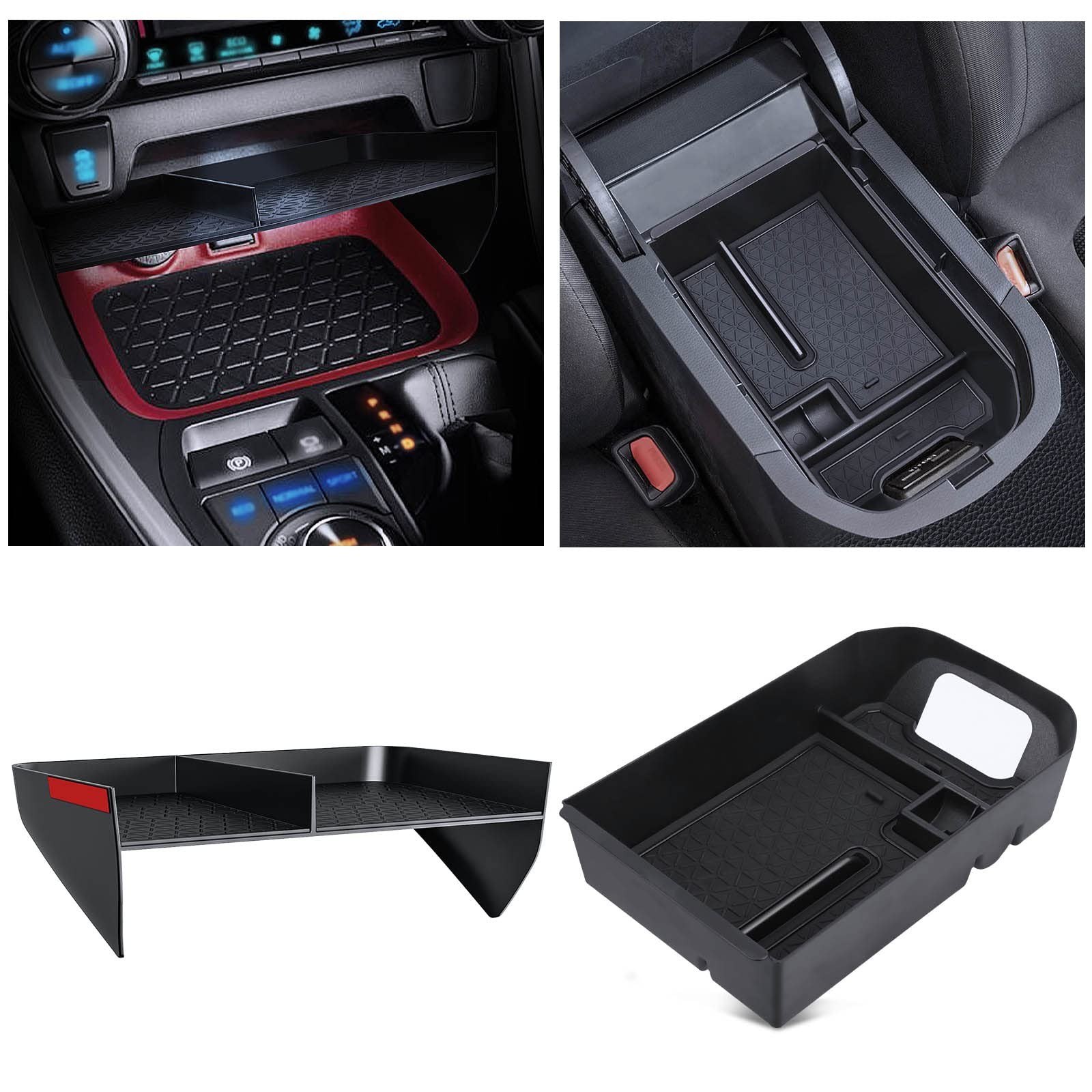 DIAMOOKY Upgraded Center Console Organizer for Toyota RAV4 2019-2025, 2pcs
