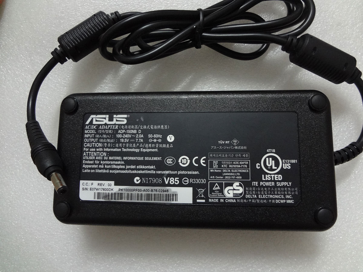 Genuine ASUS 150W AC Adapter Charger for Razer Blade RZ09-01953E72-R3U1 Cord