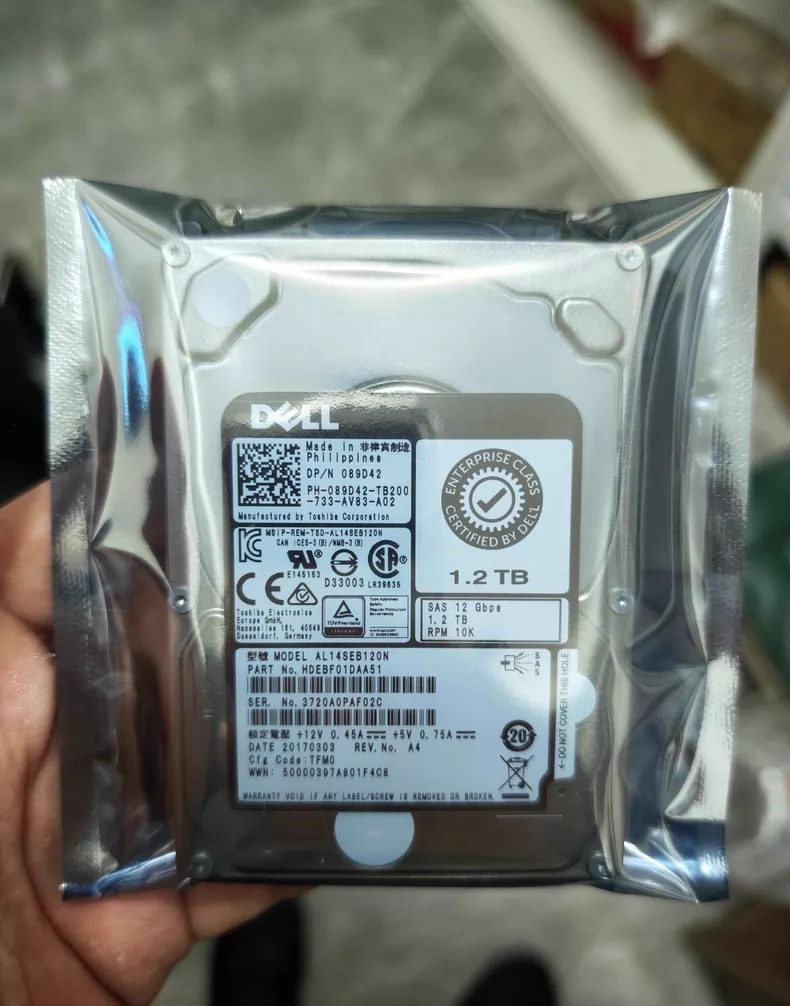 Dell 089D42 1.2TB 10K 12GB/s SAS 2.5" HDD 89D42 Hard Drive