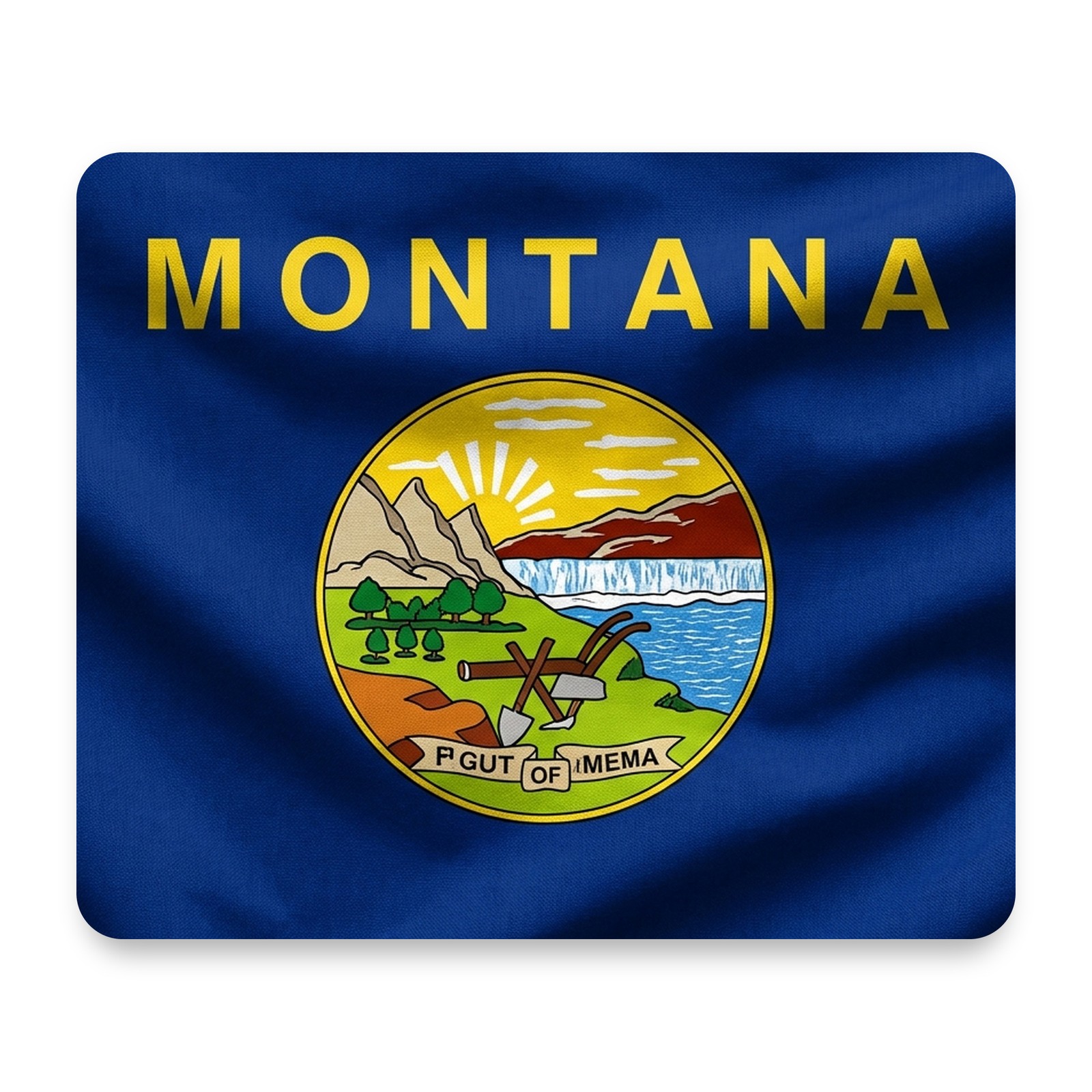 Montana State Flag Mouse Pad 9.25x7.75 Non-Slip Desk Mat