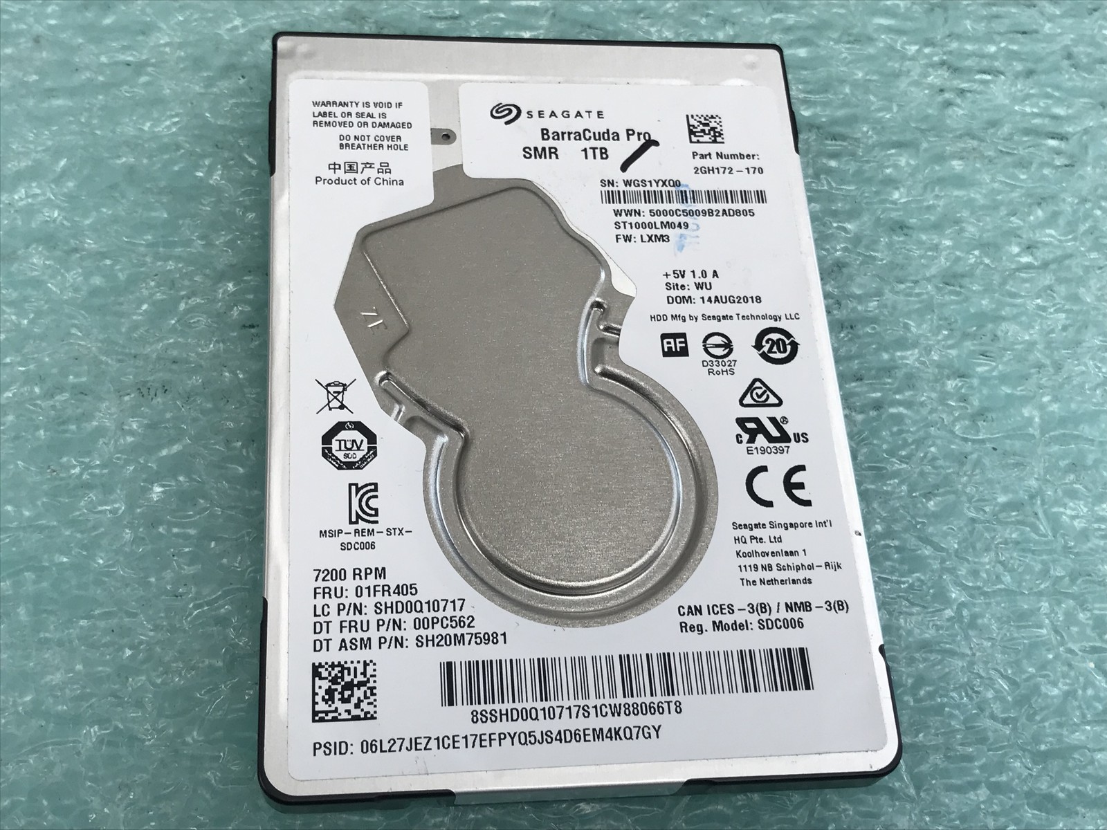 Seagate ST1000LM049 1TB 7200RPM Laptop 2.5" SATA Hard Drive - HD1141A