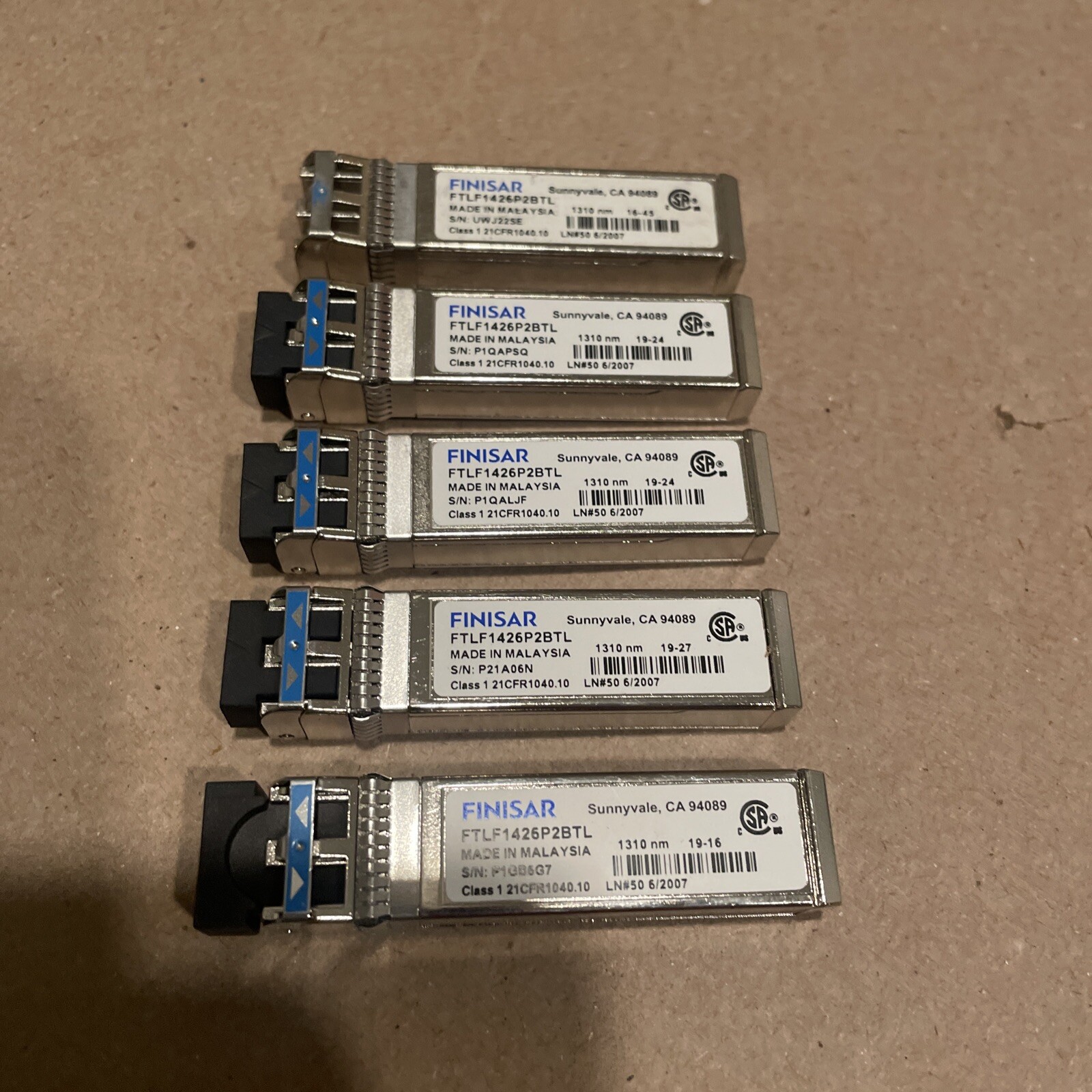 FINISAR FTLX1426P2BTL 1310nm QTY 5 B22