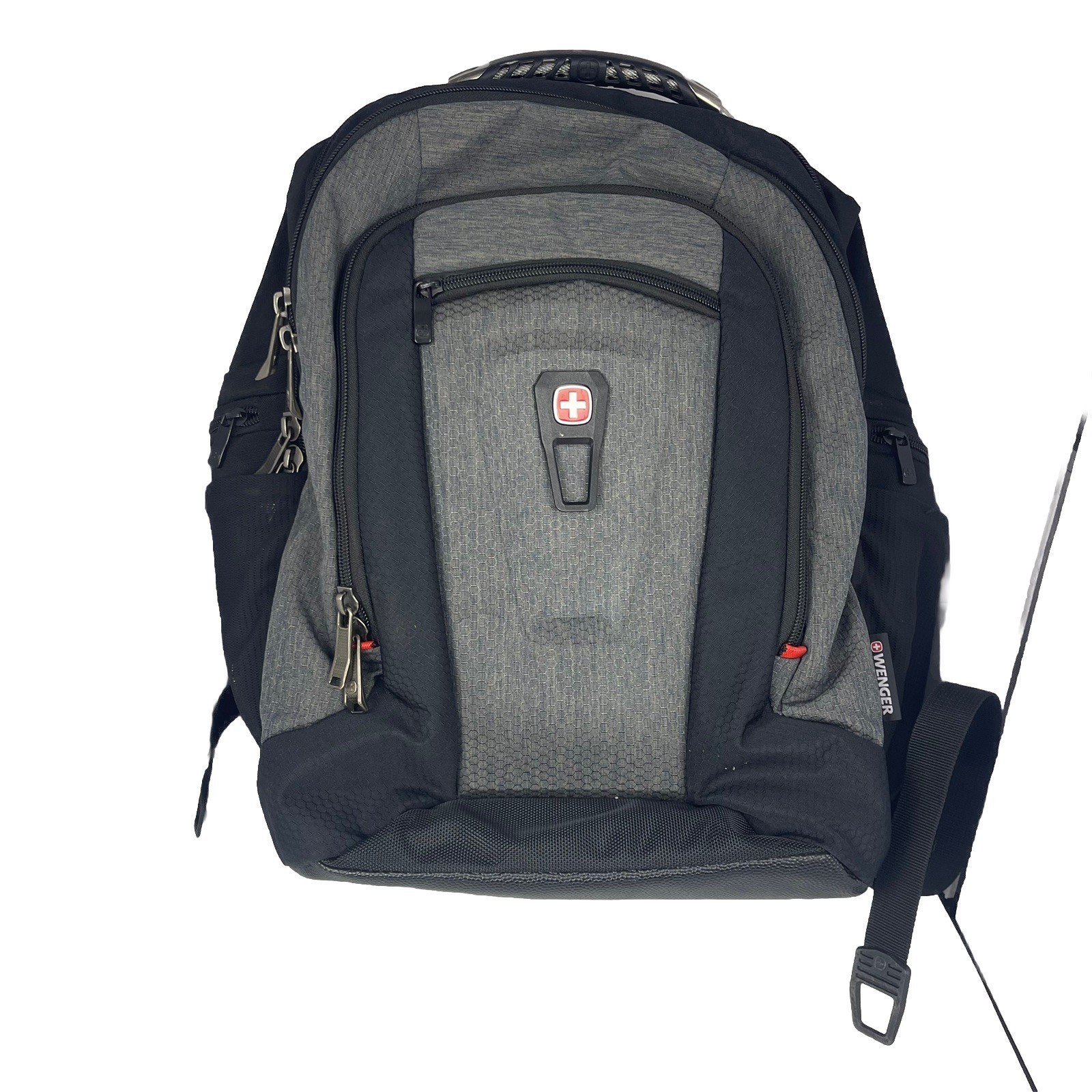 Wenger SwissGear Gray Black Laptop Backpack Travel School Work Bag