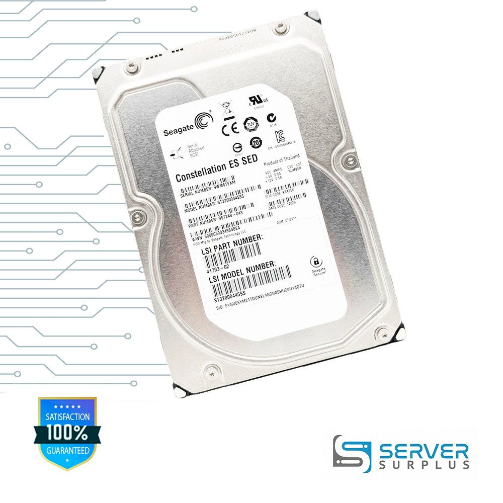 LSI Constellation ES SED 2TB SAS 3.5 in HDD | 41793-02 | ST32000445SS
