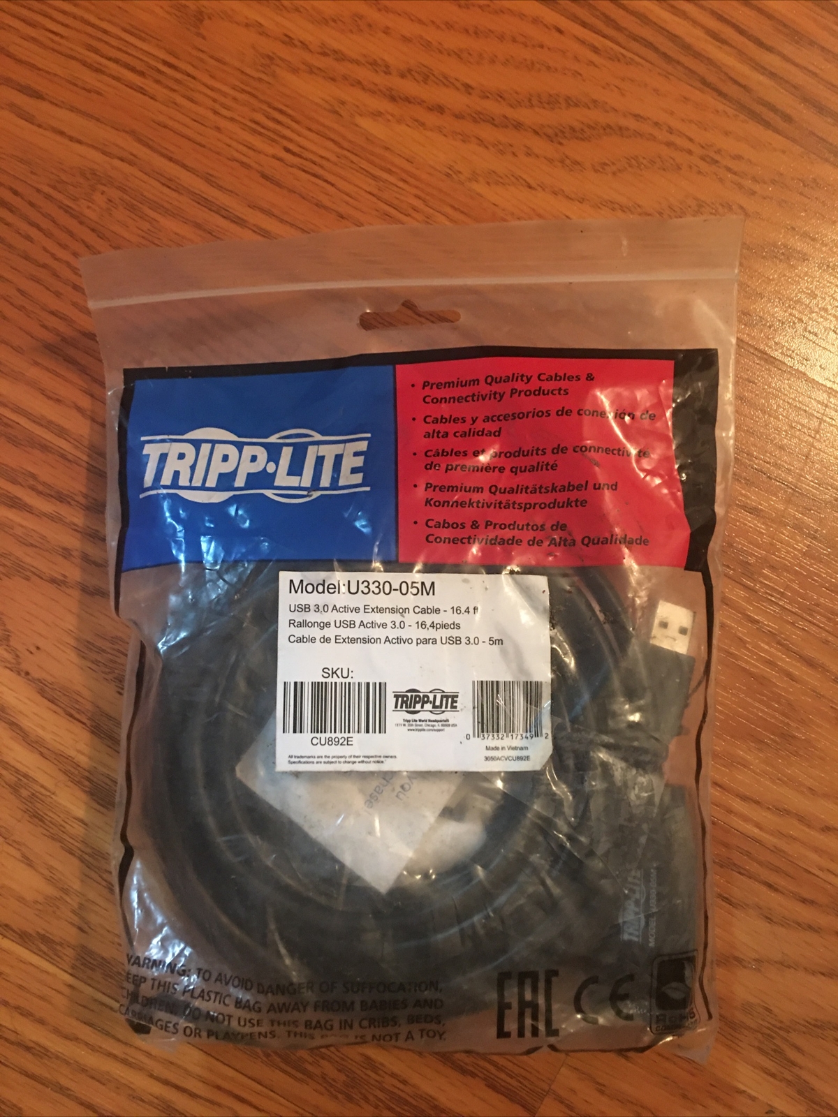 Tripp Lite U330-05M 16ft A/a M/f Super Speed Cabl Usb 3.0 Active Extension