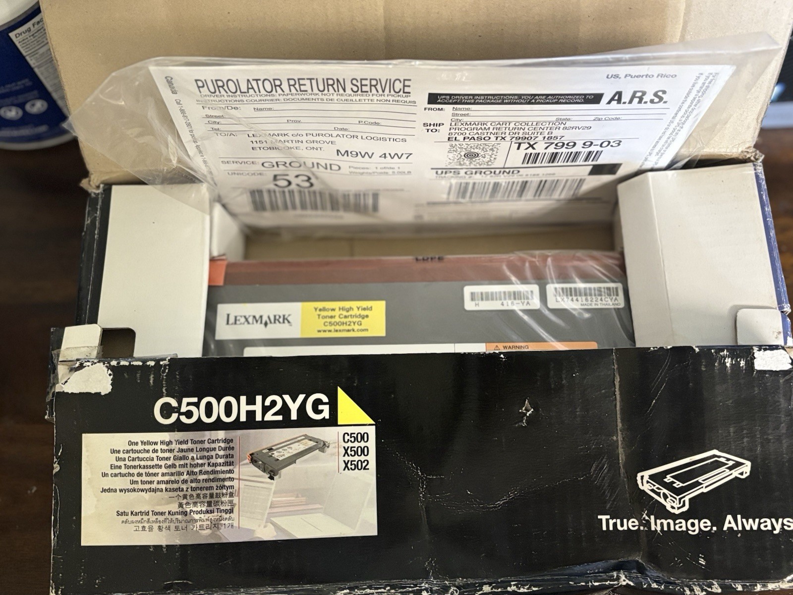 NEW Genuine Sealed Lexmark Toner YELLOW C500H2YG, C500 X500 X502