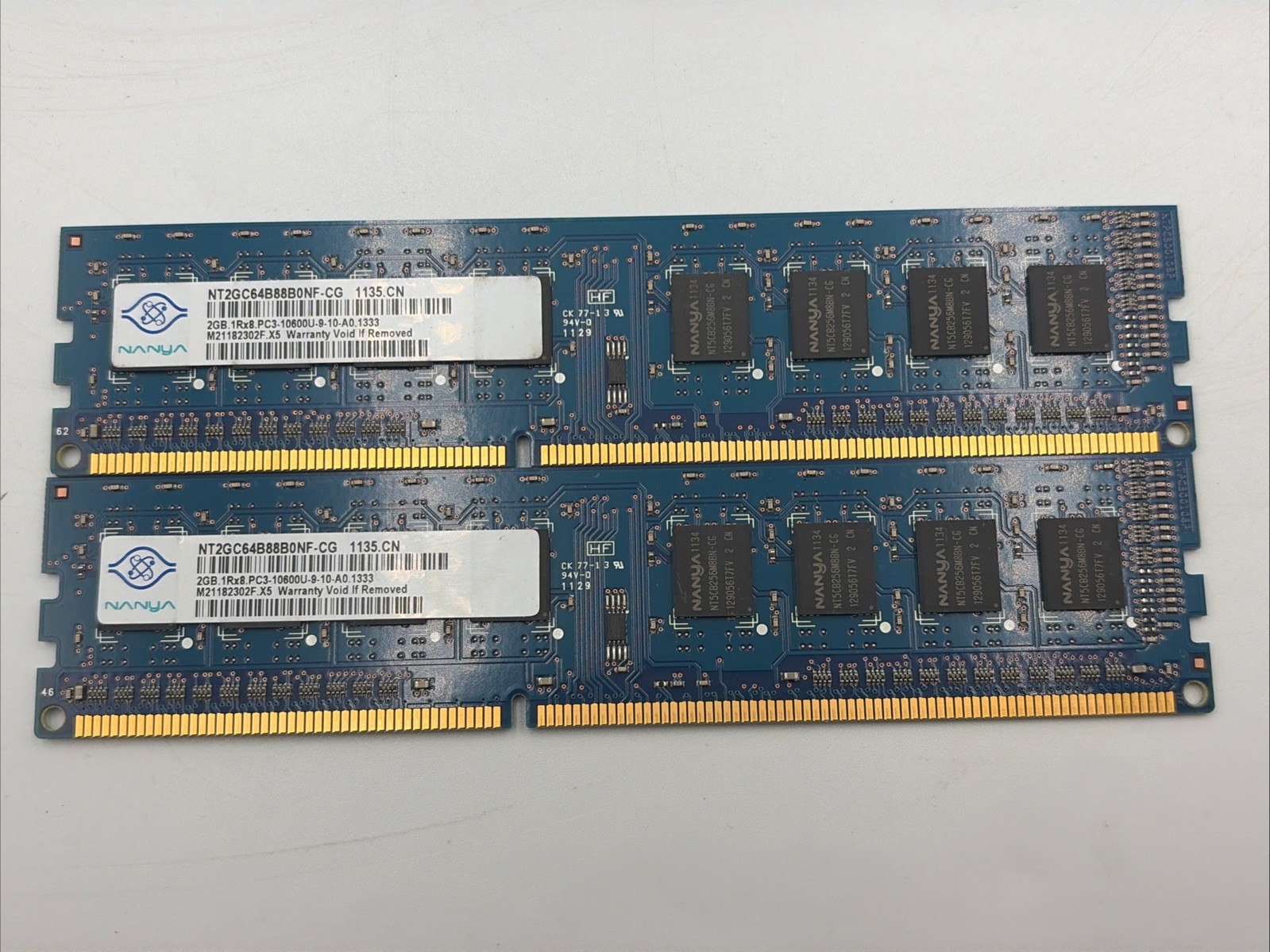 Nanya NT2GC64B88B0NF-CG 4GB (2 x 2GB) PC3-10600U DDR3 1333 Desktop Memory Works