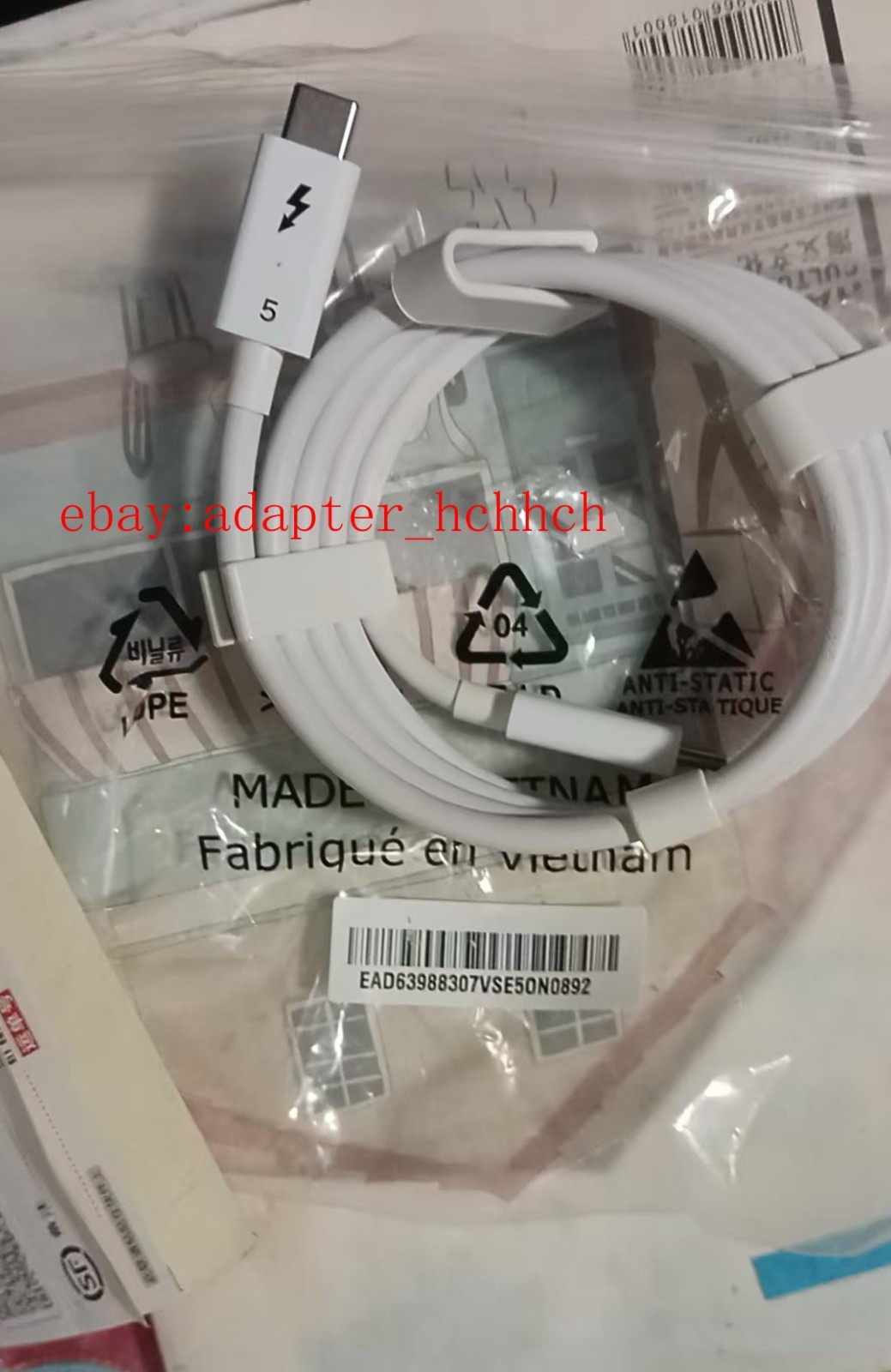 New Original LG EAD63988307 Thunderbolt 5 cable Fr LG Ultrafine 40WT95UF Monitor