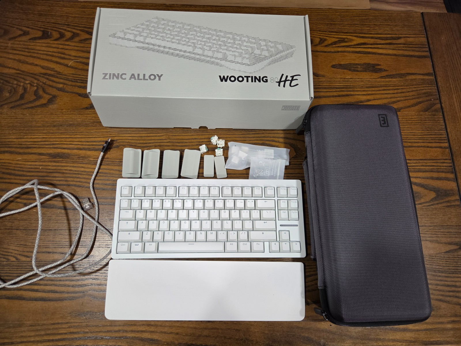 Wooting 80HE ANSI White Zinc Alloy Gaming Keyboard