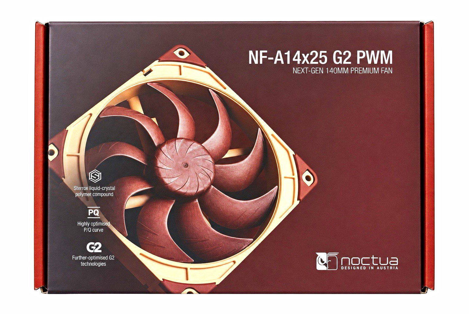 Noctua NF-A14x25 G2 PWM 140mm Case Fan, 4-Pin PWM, SSO2 Bearing
