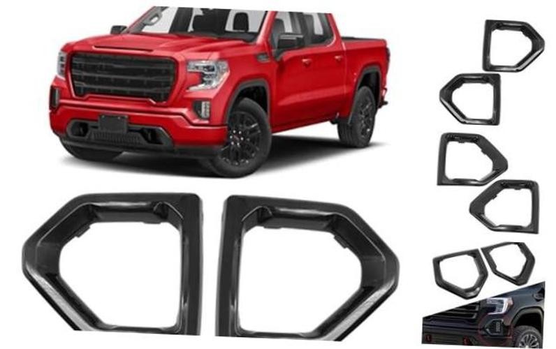 84176753 1 Pair Front Fog Light Bezel Cover Exterior Trim, Replacement for GMC